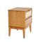 Hello Honey® Crawford 24" Solid Wood Nightstand with Storage Drawers and Cane Detail